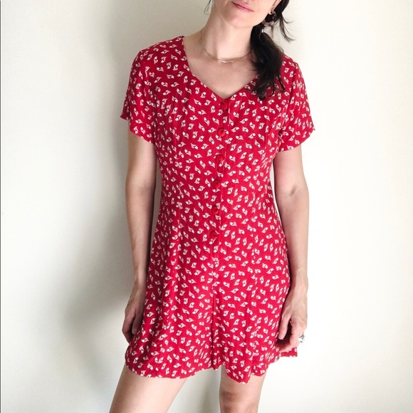 Vintage 90’s cherry red print romper - Picture 16 of 16